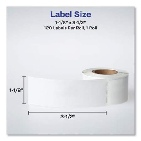 Avery Thermal Printer Labels, Thermal Printers, 1.13 x 3.5, Clear, 120/Roll, 1 Roll/Pack (469825)