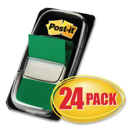Post-it 1" Flags Value Pack, Green, 50 Flags/Dispenser, 24 Dispensers/Pack (689375)