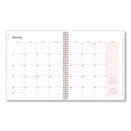 Blue Sky Joselyn Monthly Wirebound Planner, Joselyn Floral Artwork, 10 x 8, Pink/Peach/Black Cover, 12-Month (Jan to Dec): 2022 (110395)
