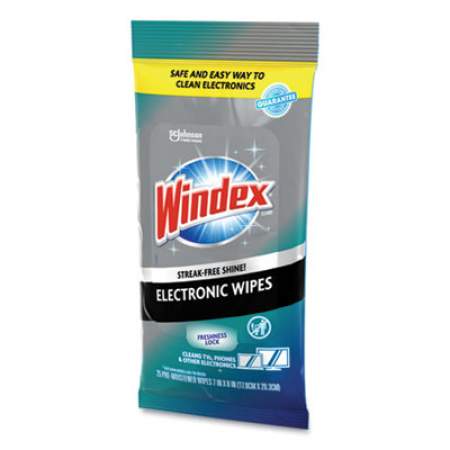 Windex Electronics Cleaner, 25 Wipes, 12 Packs Per Carton (319248)
