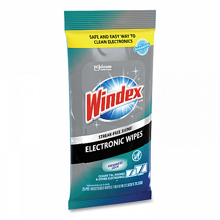 Electronics-Cleaner Wipes, 1-Ply, 7 x 10, Neutral Scent, White, 25 Wipes (319248EA)
