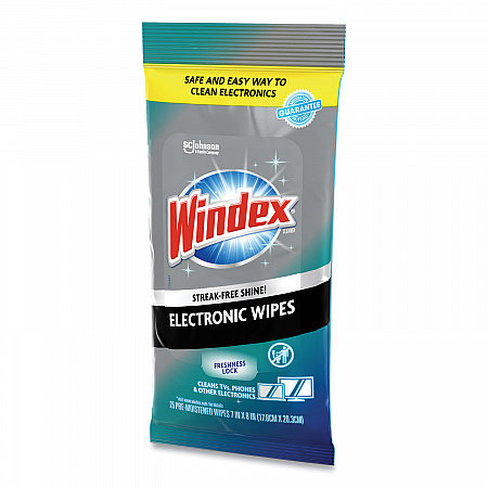 Electronics-Cleaner Wipes, 1-Ply, 7 x 10, Neutral Scent, White, 25 Wipes (319248EA)