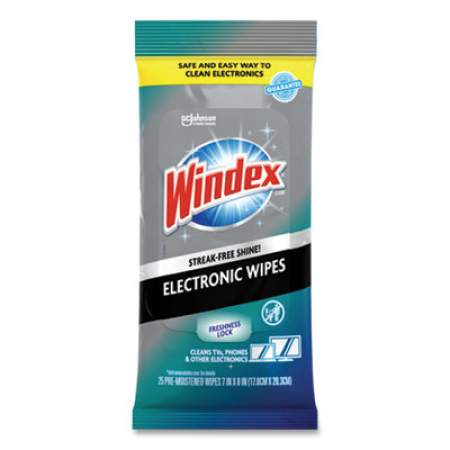 Windex Electronics Cleaner, 25 Wipes (319248EA)