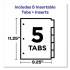 Avery Big Tab Insertable One-Pocket Plastic Dividers, 5-Tab, 11.13 x 9.25, Assorted, 1 Set (1509233)