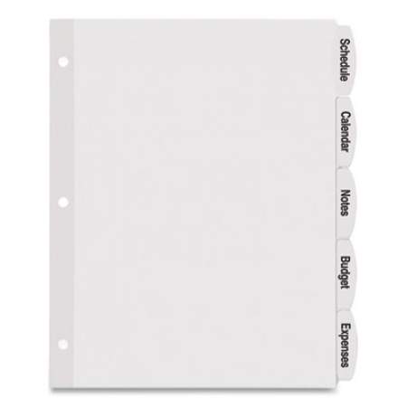 Avery Big Tab Printable White Label Tab Dividers, 5-Tab, Letter, White, 4 Sets (2420619)