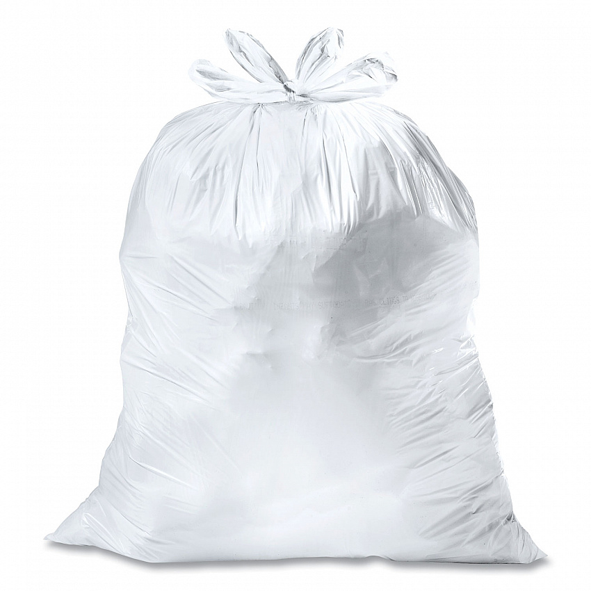 Tall Kitchen Quick-Tie Bags, Tie-Flap, 13 gal, 23.75" x 28", White, 200/Box (15931)
