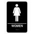COSCO Indoor Restroom Door Sign, Men/Women, 5.9 x 9, Black/White, 2/Pack (098095)