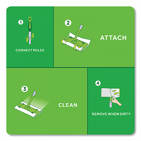 Heavy-Duty Dry Refill Cloths, 11 x 8.5, White, 32/Pack (77198)