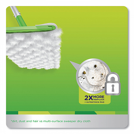 Heavy-Duty Dry Refill Cloths, 11 x 8.5, White, 32/Pack (77198)