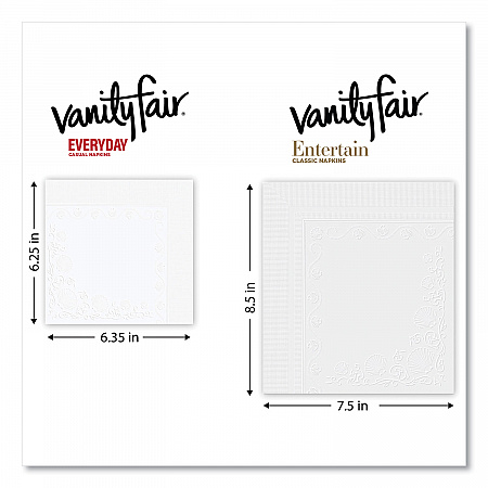 Everyday Casual Napkins, 2-Ply, White, 100/Pack (35501)
