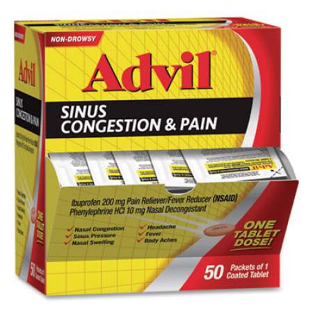 Advil Sinus Congestion and Pain Relief, 50/Box (BXAVSCP50BX)