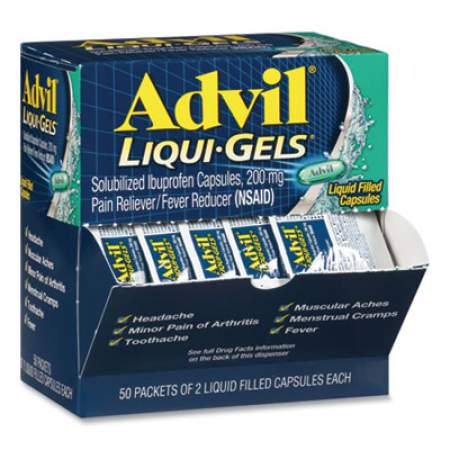Advil Liqui-Gels, Two-Pack, 50 Packs/Box (BXAVLQG50BX)