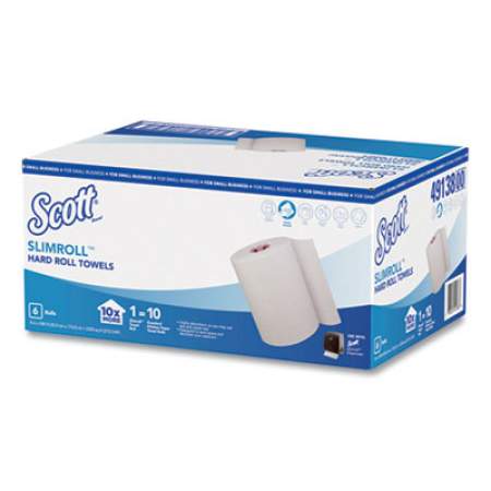 Scott Control Slimroll Towels, 8" x 580 ft, White/Pink Core,Small Business, 6 Rolls/CT (49138)