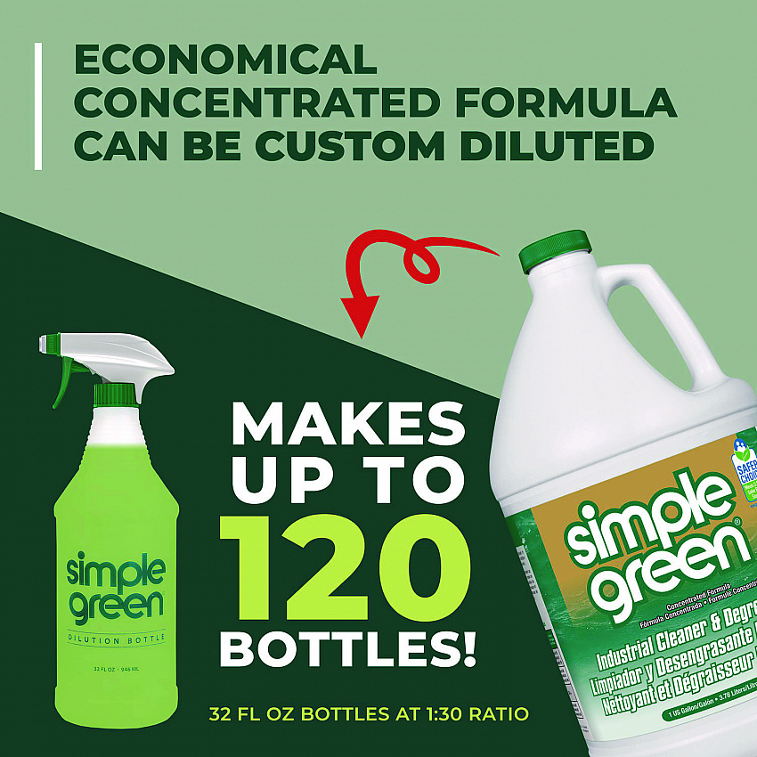 Industrial Cleaner and Degreaser, Concentrated, 1 gal Bottle (13005EA)
