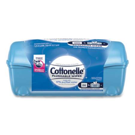 Cottonelle Fresh Care Flushable Cleansing Cloths, White, 3.75 x 5.5, 42/Pack, 8 Packs/CT (36734CT)