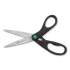 Westcott KleenEarth Scissors, 8" Long, 3.25" Cut Length, Black Straight Handle (41418)