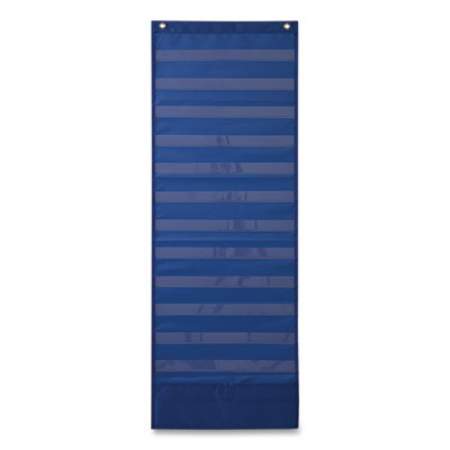 Carson-Dellosa Education Deluxe Scheduling Pocket Chart, 13 Pockets, 13 x 36, Blue (158031)