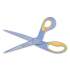 Westcott ExtremEdge Titanium Bent Scissors, 9" Long, 4.5" Cut Length, Gray/Yellow Offset Handle (14669)