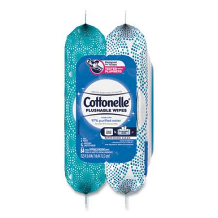 Cottonelle Fresh Care Flushable Cleansing Cloths, White, 3.73 x 5.5, 84/Pack, 8 Pk/Ctn (35970CT)