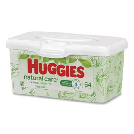 Huggies Natural Care Baby Wipes, Unscented, White, 64/Tub, 4 Tub/Carton (39301)