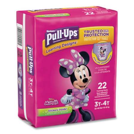 Huggies Pull-Ups Learning Designs Potty Training Pants for Girls, Size 3T-4T, 32 lbs to 40 lbs, 88/Carton (45140)