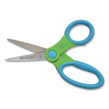 Westcott Ultra Soft Handle Scissors w/Antimicrobial Protection, Pointed Tip, 5" Long, 2" Cut Length, Randomly Assorted Straight Handle (14597)