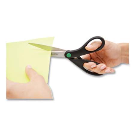 Westcott KleenEarth Scissors, 8" Long, 3.25" Cut Length, Black Straight Handle (41418)