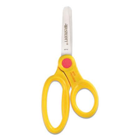 Westcott Kids' Scissors with Antimicrobial Protection, Rounded Tip, 5" Long, 2" Cut Length, Assorted Straight Handles, 12/Pack (14871)