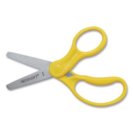 Westcott For Kids Scissors, Blunt Tip, 5" Long, 1.75" Cut Length, Randomly Assorted Straight Handles (13130)