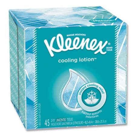 Kleenex Cool Touch Facial Tissue, 2-Ply, White, 45 Sheets/Box (50140BX)