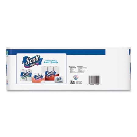Scott 1000 Bathroom Tissue, Septic Safe, 1-Ply, White, 1000 Sheet/Roll, 20/Pack (20032)