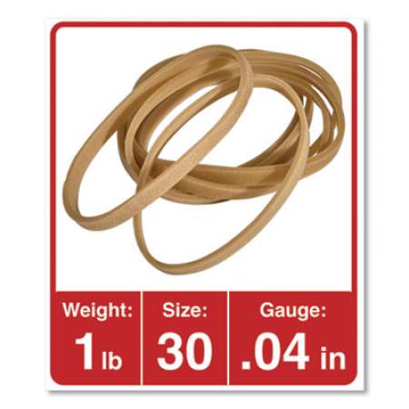 Universal Rubber Bands, Size 30, 0.04" Gauge, Beige, 1 lb Box, 1,100/Pack (00130)