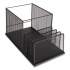 TRU RED Wire Mesh Combination Organizer, Incline Sorter/Hanging File, 4 Sections, Letter-Size, 11.81 x 20.28 x 11.81, Matte Black (24402447)