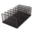 TRU RED Wire Mesh Vertical Document Sorter, 7 Sections, Letter-Size, 11.65 x 20 x 6.61, Matte Black (24402449)