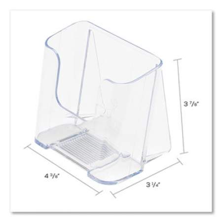 deflecto DocuHolder for Countertop/Wall-Mount, Leaflet Size, 4.37w x 3.25d x 3.87h, Clear (670087)