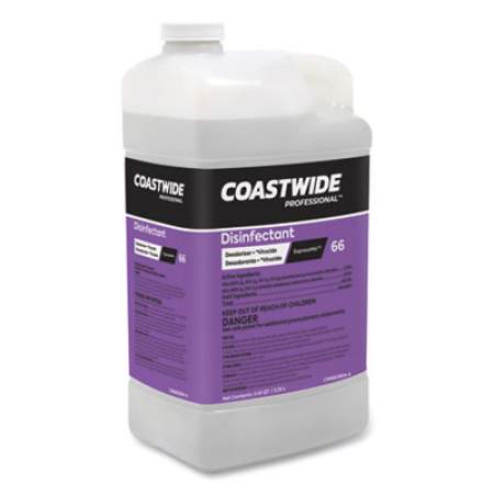 Coastwide Professional Disinfectant 66 Deodorizer-Virucide Concentrate for ExpressMix Systems, Unscented, 110 oz Bottle, 2/Carton (24321413)