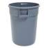 Coastwide Professional Open Top Round Trash Can, Plastic, 32 gal, Gray (2625784)