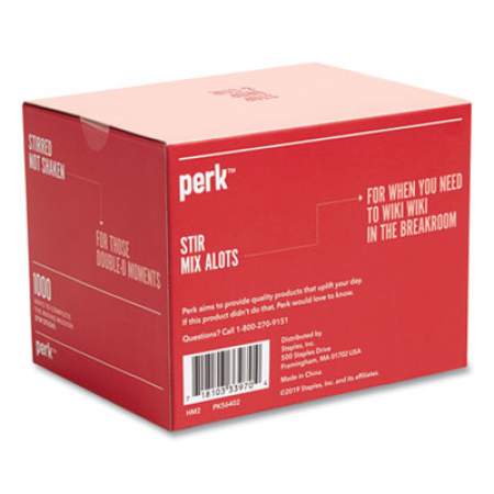 Perk Red Plastic Stirrers, 1,000/Pack (24393962)
