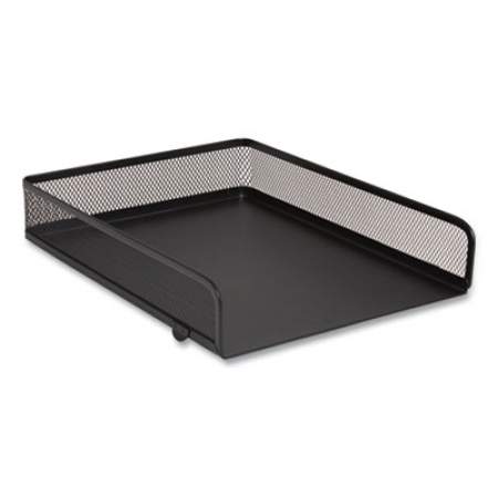 TRU RED Front-Load Stackable Wire Mesh Document Tray, 1 Section, Letter-Size, 9.37 x 12.48 x 2.32, Matte Black (24402469)