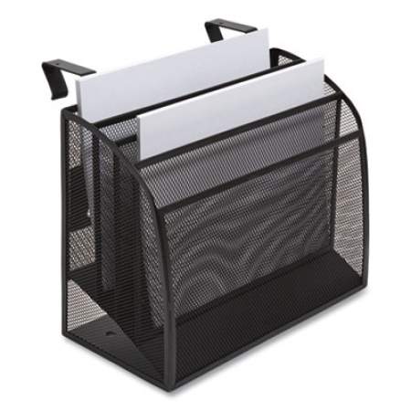 TRU RED Wire Mesh Incline Sorter, Enclosed Design, 4 Sections, Letter-Size, 12.99 x 6.49 x 10.15, Matte Black (24402471)