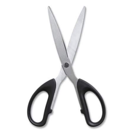 TRU RED Ambidextrous Stainless Steel Scissors, 7" Long, 3.23" Cut Length, Black Straight Symmetrical Handle (24380496)
