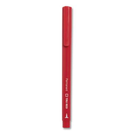 TRU RED Permanent Marker, Pen-Style, Extra-Fine Needle Tip, Red, Dozen (24376589)