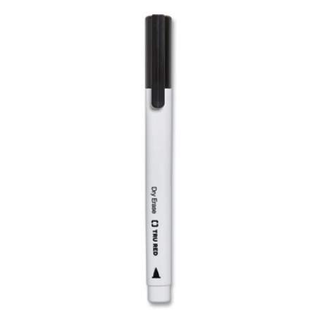 TRU RED Dry Erase Marker, Pen-Style, Fine Bullet Tip, Black, 36/Pack (24376617)