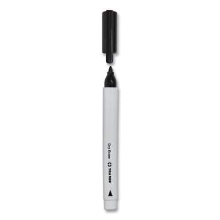 TRU RED Dry Erase Marker, Pen-Style, Fine Bullet Tip, Black, Dozen (24376605)