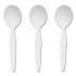 Perk Heavyweight Plastic Cutlery, Soup Spoon, White, 100/Pack (24391000)