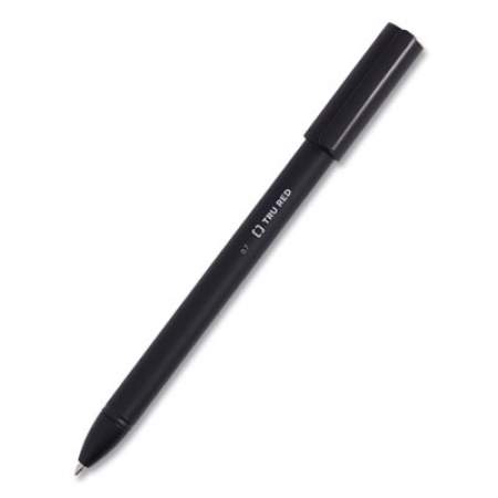 TRU RED Quick Dry Gel Pen, Stick, Medium 0.7 mm, Black Ink, Black Barrel, Dozen (24377020)