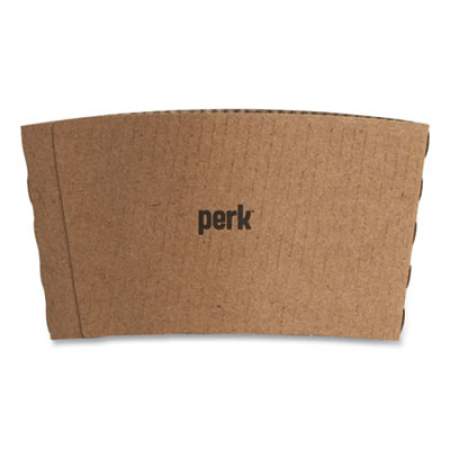 Perk Paper Hot Cup Sleeves, Fits 10, 12, 16 oz Cups, Brown, 500/Pack (24394122)