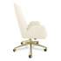 Union & Scale MidMod Fabric Manager Chair, Supports Up to 275 lb, Cream Seat/Back, Gold Base (24398961)