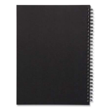 TRU RED Wirebound Soft-Cover Notebook, 1 Subject, Narrow Rule, Black Cover, 9.5 x 6.5, 80 Sheets (24377305)