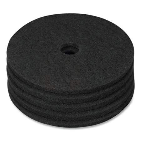 Coastwide Professional Stripping Floor Pads, 20" Diameter, Black, 5/Carton (655465)